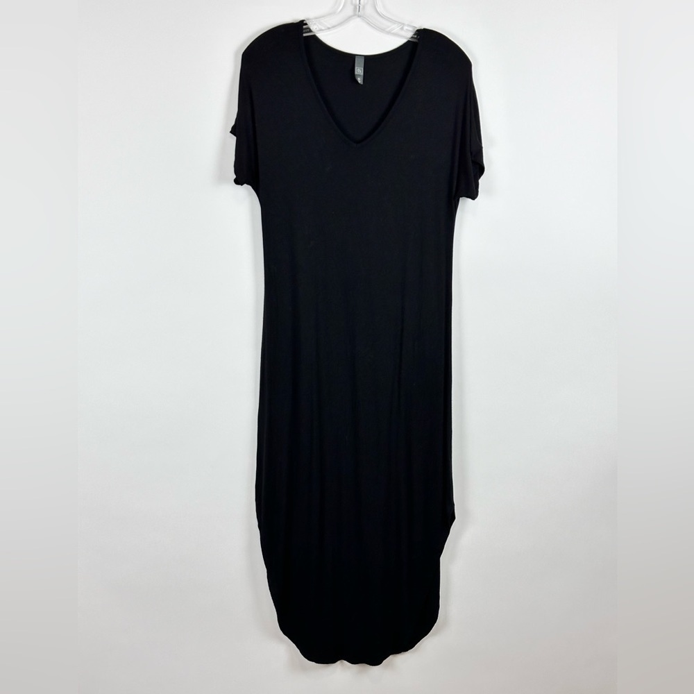 Women's Soft V-Neck Short Sleeve T-Shirt Maxi Dress
